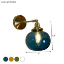 Orange and gold fluted glass wall lamp bedroom wall light