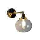 Orange and gold fluted glass wall lamp bedroom wall light