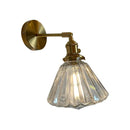 Orange and gold fluted glass wall lamp bedroom wall light