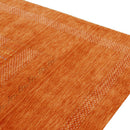 Orange And White Modern Design Hand Loomed Wool Area Rug