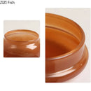 Orange & blue glass storage jar set kitchen candy pot