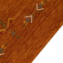Orange Center Pattern Hand Loomed Wool Area Rug