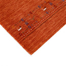 Orange Contemporary Design Hand Loomed Wool Area Rug