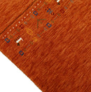 Orange Contemporary Design Hand Loomed Wool Area Rug
