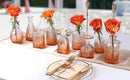 Orange Glass Bud Vases Wedding Centerpieces