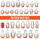 Orange Glass Bud Vases Wedding Centerpieces