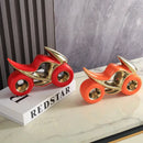 Orange & gold ceramic motorcycle light decoration living room