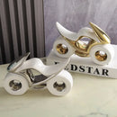 Orange & gold ceramic motorcycle light decoration living room