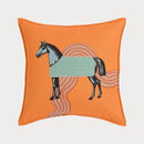 Orange horse 45x45 square throw pillowcase living room decor