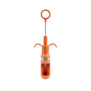 Orange metal cherry pitter fruit core remover kitchen tool
