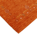 Orange Modern Geometrical Tribal Border Hand Loomed Wool Area Rug