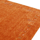 Orange Modern Geometrical Tribal Border Hand Loomed Wool Area Rug