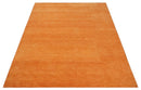 Orange Rust Solid Woolen Hand Tufted 8x10 contemporary area Rug
