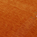 Orange Solid ground with Border Pattern Loomed Wool Area Rug