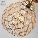 Orange squirrel crystal led wall lamp bedroom sconce