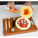 Orange stainless steel mini ball digger kitchen tool