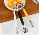 Orange stainless steel mini ball digger kitchen tool