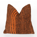 Orange Kilim Throw Pillow – Striped Boho Accent, Handmade
