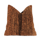 Orange Kilim Throw Pillow – Striped Boho Accent, Handmade