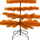 Metallic Orange Tinsel Christmas Tree