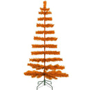 Metallic Orange Tinsel Christmas Tree