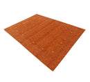 Orange Tribal Gabbeh Border Design Hand Loomed Wool Area Rug