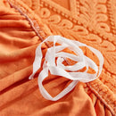 Orange & white jacquard velvet sofa seat covers living room protector