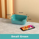 Orange yellow & teal plastic desktop storage basket office organizer