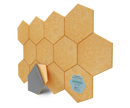 Hexagon Polyester Acoustic Panels - 12 Pack | Eco-Friendly Sound Absorption | Easy Peel & Stick Installation