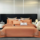 Orchid jacquard embroidery egyptian cotton bedding set bedroom