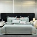 Orchid jacquard embroidery egyptian cotton bedding set bedroom