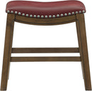 Ordway Saddle Seat Bar Stool Dining Height 19 Inch Red