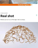 Organic copper crystal ceiling chandelier dining room pendant light