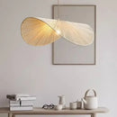 Organic golden brown handmade rattan led pendant light dining room