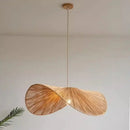 Organic golden brown handmade rattan led pendant light dining room