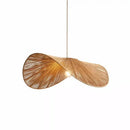 Organic golden brown handmade rattan led pendant light dining room