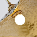 Organic golden iron lotus leaf pendant light for dining room