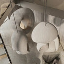 Organic gray textured stone pendant lights – dining room led