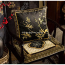 Oriental bamboo black gold pillow covers living room decor
