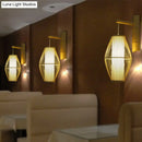 Oriental bamboo woven wall lamp – bedroom beige e26 e27 sconce