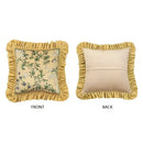 Oriental beige autum orchid velvet lumbar pillow cover bedroom decor
