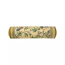 Oriental beige autum orchid velvet lumbar pillow cover bedroom decor