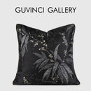 Oriental gold floral jacquard pillow cover living room art case