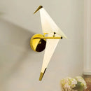 DecorBites™ Origami Bird LED Wall Sconce in Gold: Warm/White Bedroom Lighting Fixture