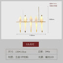 Origami crane bird design led pendant light dining room white gold