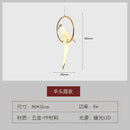 Origami crane bird design led pendant light dining room white gold