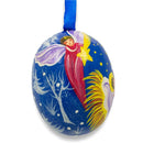 Mary Overlooking Jesus Wooden Christmas Ornament 3 Inches