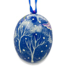Mary Overlooking Jesus Wooden Christmas Ornament 3 Inches
