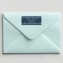 Ornamental Navy Address Label