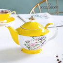 DecorBites™ Bone China Tea Pot: Elegant European Porcelain Coffee Pot for Tea Lovers.